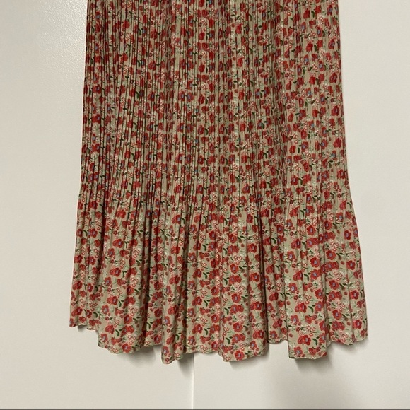 oak + Fort micro floral print pleated midi skirt One Size - Picture 6 of 8